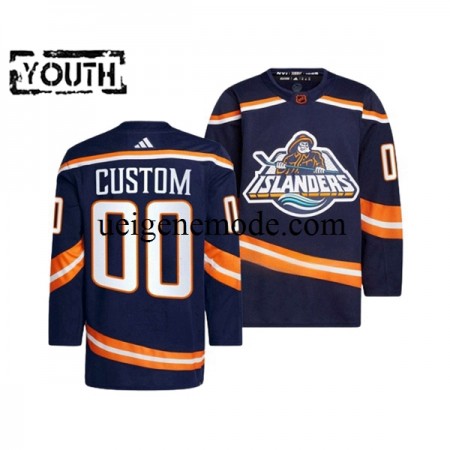 Kinder New York Islanders CUSTOM Eishockey Trikot Adidas 2022-2023 Reverse Retro Marine Authentic